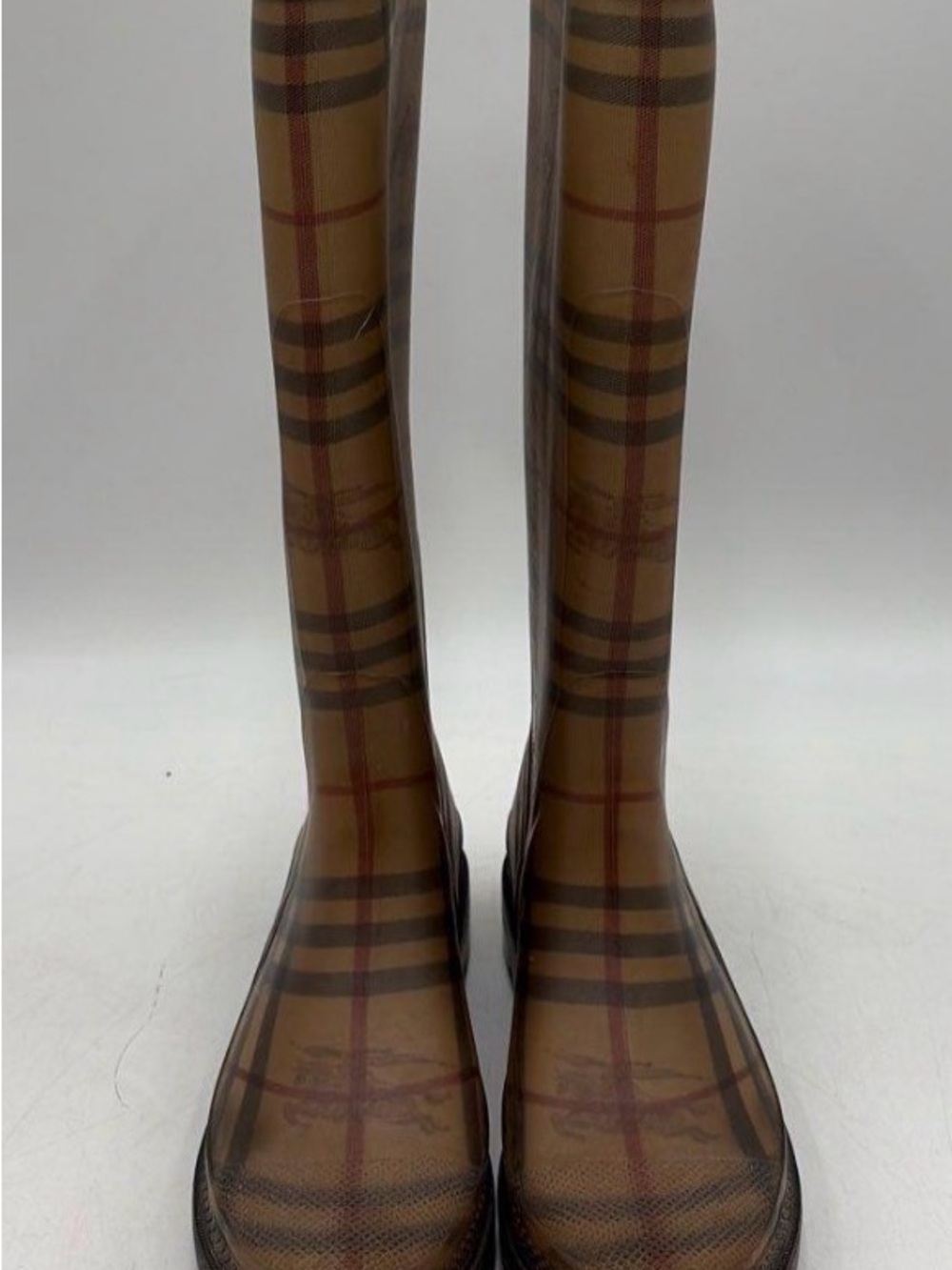 Burberry Nova Check Tall Rubber Rain Boots - authentic Sz 40 (women’s 9-9.5) - Picture 11 of 12